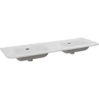 Storke Kera Soft double vasque porcelaine blanc mat 140 x 46 cm