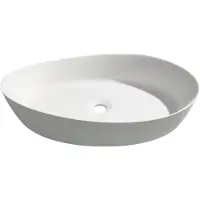 Balmani Jezi vasque à poser solid surface blanc mat ovale 54 x 34 cm