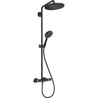 Hansgrohe Croma Select S280 colonne de douche de pluie robinet thermostatique Noir Mat