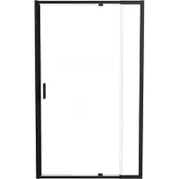 Luca Varess Vidor Telescope porte pivotante 120 cm x 190 cm verre transparent profil noir mat