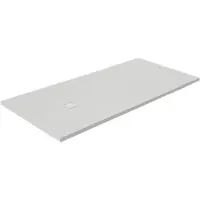 Luca Varess Classy receveur de douche 160 x 80 cm marbre composite blanc mat structure rock
