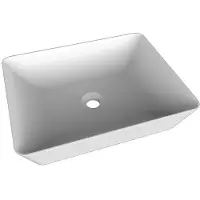Balmani Still vasque à poser Solid Surface mat rectangulaire 48 x 38 cm