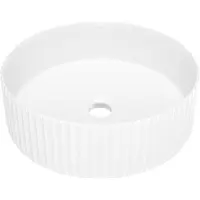 Luca Varess Verona vasque à poser porcelaine blanc mat rond Ø 36 cm