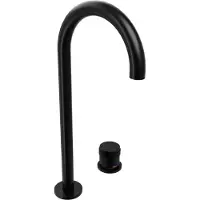 Blaufoss Pavilion Curve robinet de lavabo réhaussé noir mat