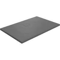 Linie Rumba receveur de douche 120 x 90 cm acrylique gris foncé texture ardoise