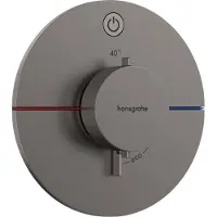 Hansgrohe ShowerSelect Comfort S thermostat, encastré, 1 consommateur, rosace ronde, avec bouton, 15553340