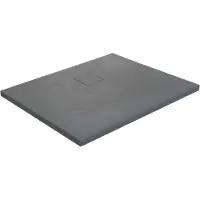 Linie Rumba receveur de douche 100 x 90 cm acrylique gris foncé texture ardoise
