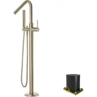 Blaufoss Round Move robinet baignoire mitigeur îlot (montage sol) Brushed Champagne Gold