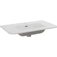 Storke Kera Soft plan simple porcelaine blanc mat 80 x 46 cm