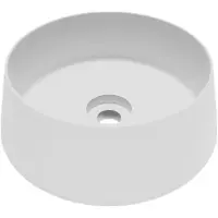 Balmani Bag vasque à poser Solid Surface blanc mat rond 40 x 40 cm