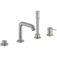 GROHE Essence robinet baignoire sur gorge 4 trous avec douchette Supersteel