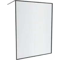 Balmani Framed douche à l'italienne 160 x 210 cm verre, avec coating, relief profil noir mat