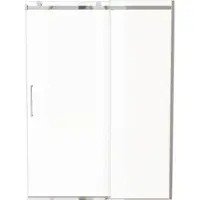 Luca Varess Boltano porte coulissante 150 cm x 200 cm verre transparent chrome profil