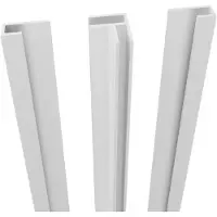 Linie set de profil d'angle et profil latéral pour panneau mural douche 260 cm blanc mat