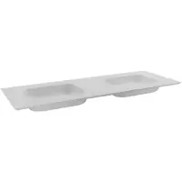 Balmani Eclips double vasque Solid Surface blanc mat 150 x 55 cm