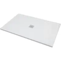 Linie Playa receveur de douche 140 x 90 cm marbre composite Blanc Brillant