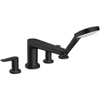 Hansgrohe Talis robinet baigNoire sur gorge 4 trous avec douchette Noir Mat
