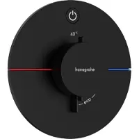 Hansgrohe robinet thermostatique encastré ShowerSelect Comfort S, pour une seule sortie, finition noir mat