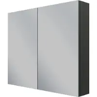 Linie Montro armoire de toilette 90 x 75 cm Noir Mat