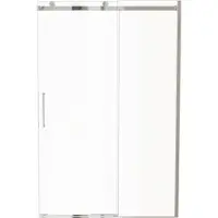 Luca Varess Boltano porte coulissante 130 cm x 200 cm verre transparent chrome profil