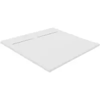 Luca Varess Dandy receveur de douche 90 x 90 cm marbre composite blanc mat structure rock