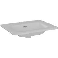Linie Baro Curvo lavabo simple porcelaine Blanc Brillant 60 x 46 cm