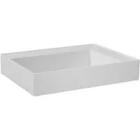 Balmani Argila vasque asymétrique gauche marbre composite blanc mat 60 x 46 cm