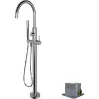 Linie Diversy robinet baignoire îlot avec douchette chrome brillant