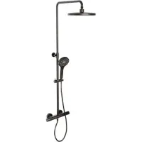 Blaufoss Onos 250 colonne de douche de pluie robinet thermostatique Brushed GunMetal