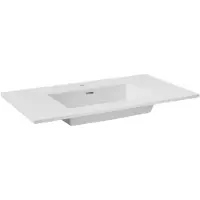 Storke Kera plan simple céramique blanc mat 95 x 52 cm, bonde incluse