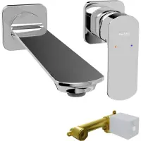 Blaufoss Bodan robinet de lavabo à encastrer chrome incl élément intégré