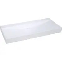 Balmani Wave lavabo simple pour 2 trous de robinet Solid Surface mat 120 x 55 cm