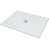 Linie Playa receveur de douche 120 x 90 cm marbre composite Blanc Brillant