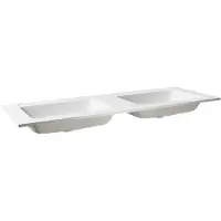 Balmani Tablo Strada double vasque marbre composite brillant 150 x 55 cm