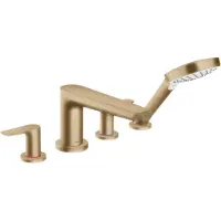 Hansgrohe Talis robinet baignoire sur gorge 4 trous avec douchette Brushed Bronze