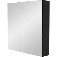 Storke Reflecta armoire de toilette 75 x 75 cm Noir Mat