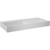 Balmani Argila vasque asymétrique gauche marbre composite blanc mat 100 x 46 cm