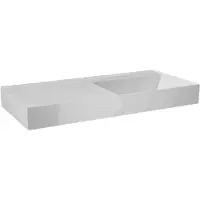 Balmani Argila vasque asymétrique droite marbre composite Blanc Brillant 100 x 46 cm