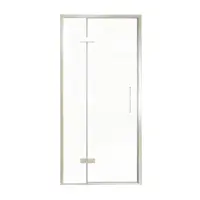 Balmani Senses Design porte pivotante à gauche 100 cm x 210 cm verre transparent, Profil Brushed CoolMetal