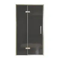Balmani Senses Design porte pivotante à gauche 120 cm x 210 cm verre fumé, Profil Brushed CoolMetal