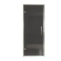 Balmani Senses Design porte pivotante à gauche 90 cm x 210 cm verre fumé, Profil chrome, coating inclus