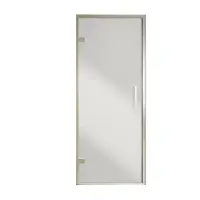 Balmani Senses Design porte pivotante à gauche 90 cm x 210 cm verre Miroir Reflex, Profil Brushed CoolMetal, coating inclus