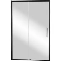 Balmani Senses Design porte coulissante à gauche 120 cm x 210 cm verre Miroir Reflex, Profil noir