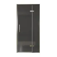 Balmani Senses Design porte pivotante à droite 100 cm x 210 cm verre fumé, Profil Brushed GunMetal, coating inclus