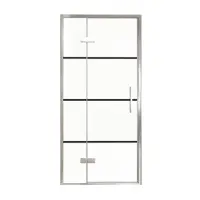 Balmani Senses Design porte pivotante à gauche 100 cm x 210 cm verre Lined, Profil chrome, coating inclus