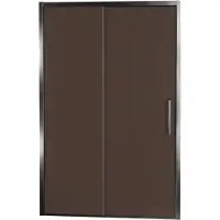 Balmani Senses Design porte coulissante réversible 120 cm x 210 cm verre Bronze, Profil chrome, coating inclus