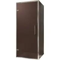 Balmani Senses Design douche en coin avec porte pivotante à gauche et paroi latérale fixe, 90 x 100 cm, Bronze, Profil chrome, coating inclus