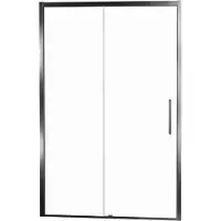 Balmani Senses Design porte coulissante réversible 140 cm x 210 cm verre transparent, Profil chrome