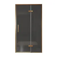 Balmani Senses Design porte pivotante à droite 120 cm x 210 cm verre fumé, Profil Brushed Rosegold