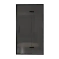 Balmani Senses Design porte pivotante à droite 120 cm x 210 cm verre fumé, Profil noir